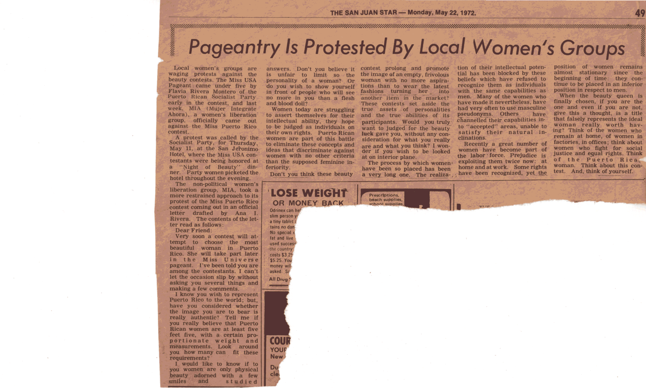 Pagentry is protested OCR_Cover